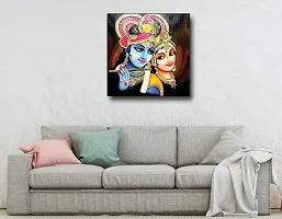 Designer Radha Krishna Canvas Painting for Wall Decoration of Living Room, Office And Hotel-thumb1