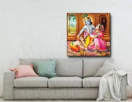 Designer Radha Krishna Canvas Painting for Wall Decoration of Living Room, Office And Hotel-thumb1