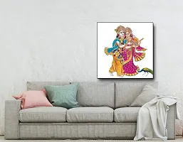 Designer Radha Krishna Canvas Painting for Wall Decoration of Living Room, Office And Hotel-thumb1