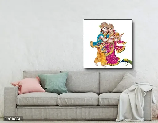 Designer Radha Krishna Canvas Painting for Wall Decoration of Living Room, Office And Hotel-thumb2