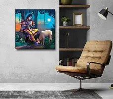 Designer Radha Krishna Canvas Painting for Wall Decoration of Living Room, Office And Hotel-thumb2