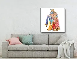 Designer Radha Krishna Canvas Painting for Wall Decoration of Living Room, Office And Hotel-thumb1