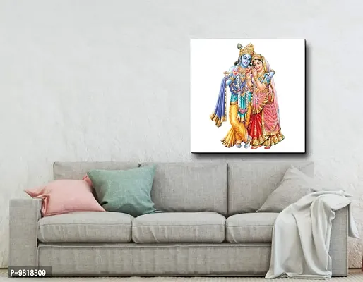 Designer Radha Krishna Canvas Painting for Wall Decoration of Living Room, Office And Hotel-thumb2