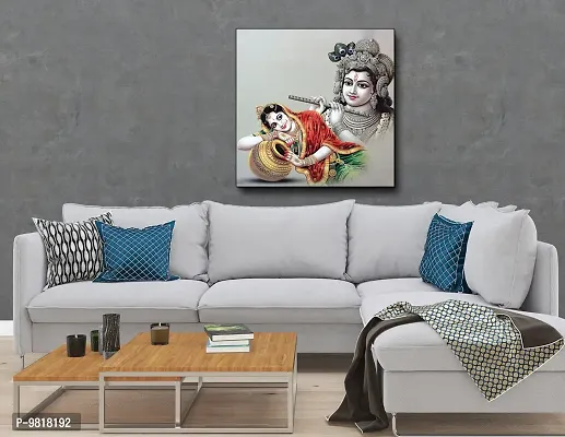 Designer Radha Krishna Canvas Painting for Wall Decoration of Living Room, Office And Hotel-thumb4