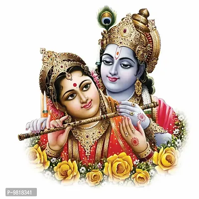 Designer Radha Krishna Canvas Painting for Wall Decoration of Living Room, Office And Hotel-thumb0