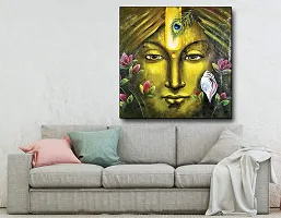 Designer Radha Krishna Canvas Painting for Wall Decoration of Living Room, Office And Hotel-thumb1