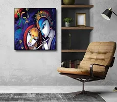 Designer Radha Krishna Canvas Painting for Wall Decoration of Living Room, Office And Hotel-thumb2