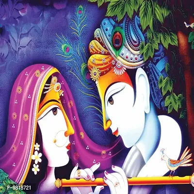 Designer Radha Krishna Canvas Painting for Wall Decoration of Living Room, Office And Hotel