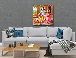 Designer Radha Krishna Canvas Painting for Wall Decoration of Living Room, Office And Hotel-thumb3