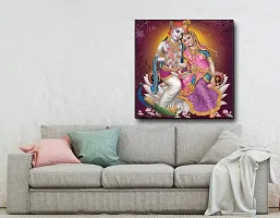 Designer Radha Krishna Canvas Painting for Wall Decoration of Living Room, Office And Hotel-thumb1