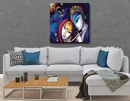 Designer Radha Krishna Canvas Painting for Wall Decoration of Living Room, Office And Hotel-thumb3