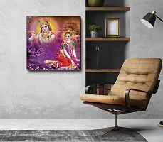 Designer Radha Krishna Canvas Painting for Wall Decoration of Living Room, Office And Hotel-thumb2