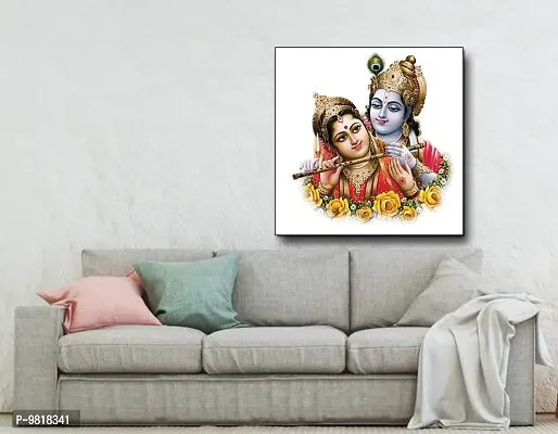 Designer Radha Krishna Canvas Painting for Wall Decoration of Living Room, Office And Hotel-thumb2