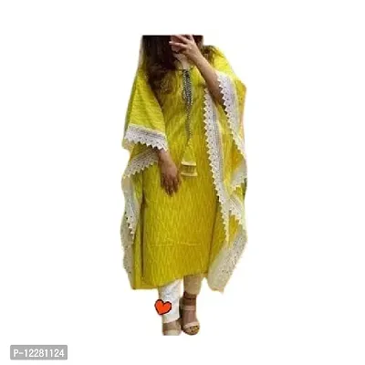 Gobya Trendy Designer Rayon Zigzag/Chevron Printed Cut Work Party Wear Kaftan-thumb3