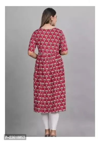 Stylish Trendy Beautiful Flower Printed Anarkali Kurti-thumb4