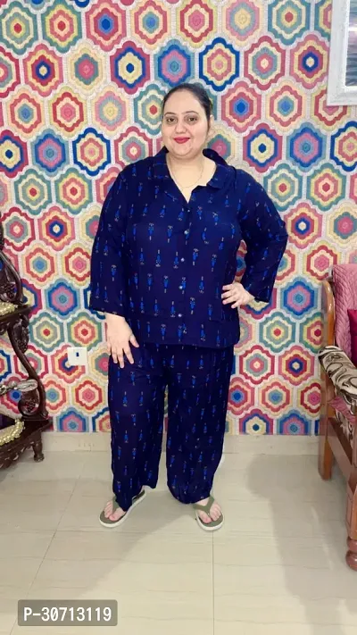 Gobya Beautiful Rayon Printed Daily Wear Top and Pyjama