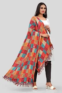 SINANI Chinon silk Traditional multicolored dupatta for girls and womens,silk bandhej dupatta (MultiColor)-thumb3