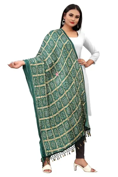 SINANI Chinon silk Traditional multicolored dupatta for girls and womens,silk bandhej dupatta