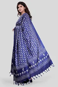 SINANI Women's Art Silk Printed Dupatta (Navy Blue)-thumb1