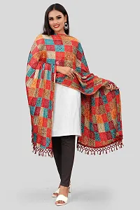 SINANI Chinon silk Traditional multicolored dupatta for girls and womens,silk bandhej dupatta (MultiColor)-thumb2