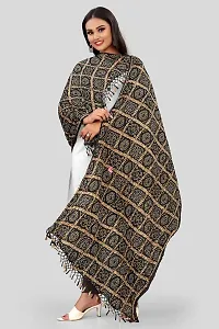 SINANI Chinon silk Traditional multicolored dupatta for girls and womens,silk bandhej dupatta (Black)-thumb1