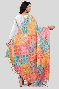 SINANI Women's Khadi Cotton Dupatta Traditional (Peach)-thumb3