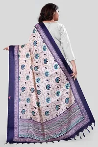 SINANI Women's Art Printed Khadi Cotton Silk Dupatta (Purple)-thumb3