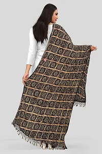 SINANI Chinon silk Traditional multicolored dupatta for girls and womens,silk bandhej dupatta (Black)-thumb3