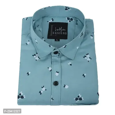 Stylish Green Cotton Blend Printed Other Shirt For Men-thumb0