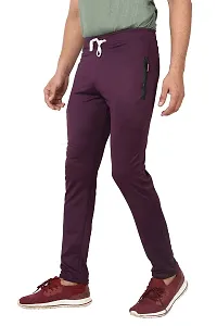 AASHRAY Men's Running, Gym & Sports Track Pant with Zipper Pocket (XL, Wine)-thumb1