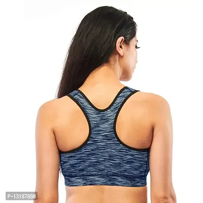 AASHRAY Lycot Women's Sports Bra for Gym Yoga Running and Other Sports Activity (X-Large, Blue)-thumb2