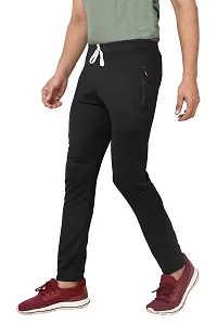 AASHRAY Men's Running, Gym & Sports Track Pant with Zipper Pocket (Large, Black)-thumb1