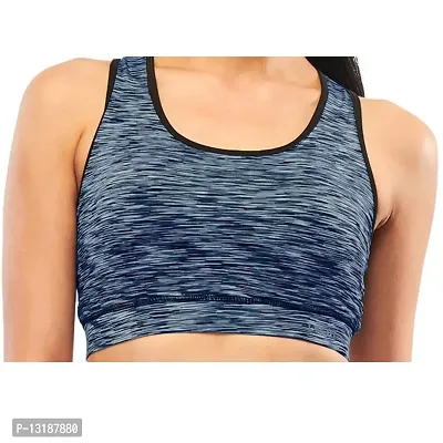 AASHRAY Lycot Women's Sports Bra for Gym Yoga Running and Other Sports Activity (X-Large, Blue)-thumb5