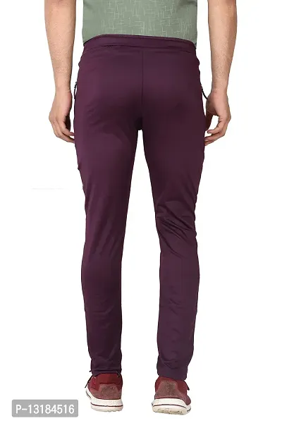 AASHRAY Men's Running, Gym & Sports Track Pant with Zipper Pocket (XL, Wine)-thumb4