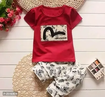 Fabulous Red Cotton Clothing Set For Boys