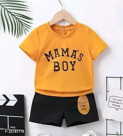 Fabulous Orange Cotton Clothing Set For Boys-thumb0