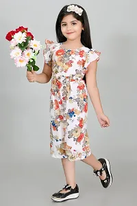 S N Collection Chiffon New Casual Floral Printed Jumpsuit Dress for Girls(3-4) year-thumb2