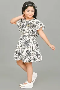 S N Collection Chiffon Casual Midi Floral Print Dress for Girls-thumb4