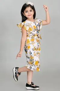 S N Collection Chiffon New Casual Floral Printed Jumpsuit Dress for Girls(5-6) year-thumb1