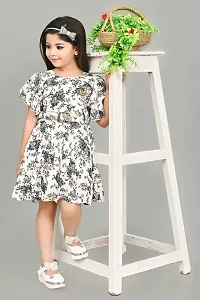 S N Collection Chiffon Casual Midi Floral Print Dress for Girls-thumb3