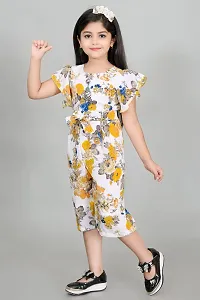 S N Collection Chiffon New Casual Floral Printed Jumpsuit Dress for Girls(5-6) year-thumb3