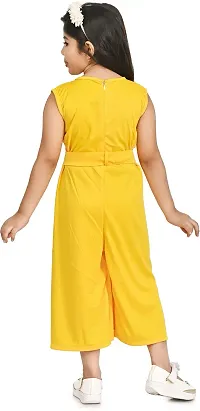 S N Collection Lycra Blend Casual Solid Jumpsuit Dress for Girls-thumb1