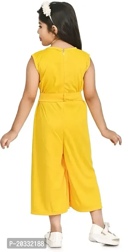 S N Collection Lycra Blend Casual Solid Jumpsuit Dress for Girls-thumb2