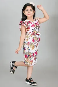 S N Collection Chiffon New Casual Floral Printed Jumpsuit Dress for Girls(9-10) year-thumb2