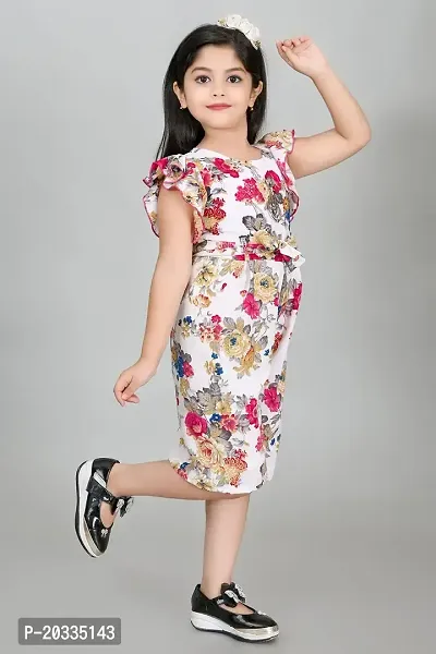 S N Collection Chiffon New Casual Floral Printed Jumpsuit Dress for Girls(9-10) year-thumb3