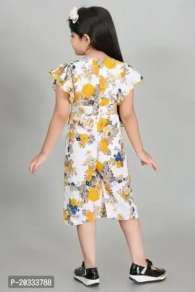 S N Collection Chiffon New Casual Floral Printed Jumpsuit Dress for Girls(5-6) year-thumb5