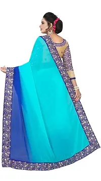 Classic Georgette Lace Work Saree with Blouse piece-thumb2