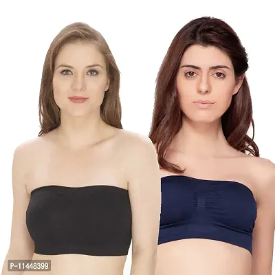 Buy ComfyStyle Stylish Cotton Spandex Non Padded Solid Sports Bras For Women-  Pack Of 2 Online In India At Discounted Prices