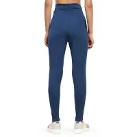 Stylish Blue Cotton Spandex Solid Jeggings Tight Pant For Women-thumb2