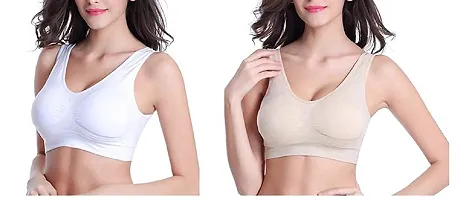 Women's Non Padded Air Bras/Sports Bras Pack Of 2